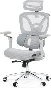 Kancelárska ergonomická stolička PORTE II — sieťovina, sivá