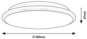 Rabalux 71129 stropné LED svietidlo Engon, 24 W, strieborná