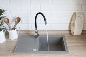 Kuchinox Hunter, 1-komorový granitový drez 670x440x180mm, šedá, LAV-SBU_511T