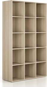 Regál FRAME, vysoký, 3 stĺpce, 2162 x 1299 x 450 mm, dub prírodný