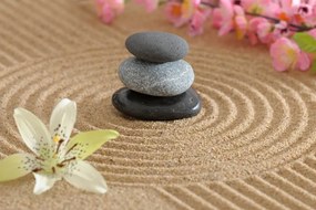 Obraz Zen záhrada a kamene v piesku - 90x60