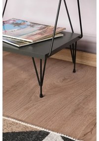 Knižnica BALABAN 165x48 cm antracit/čierna