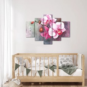 Obraz - Orchidey, aquarel (150x105 cm)