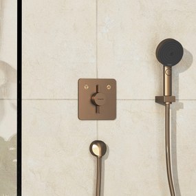 Hansgrohe DuoTurn Q, batéria pod omietku pre 2 spotrebiče, kartáčovaný bronz, HAN-75414140
