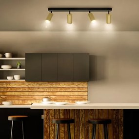 Brilagi - Bodové svietidlo SELE GOLDEN 4xGU10/30W/230V čierna/zlatá