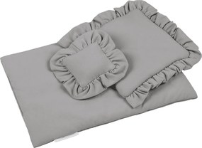 Súprava obliečok pre bábiky svetlo šedá 28x42cm