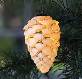 Dekorácia z ľadového skla, kužeľ, 8 cm