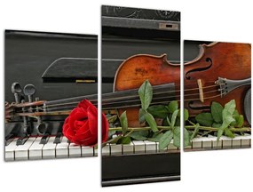 Obraz - Spomienka na hudobníka (90x60 cm)