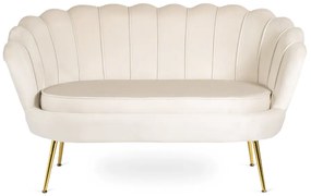 Vintino zamatová sedačka ZORAYA krémová