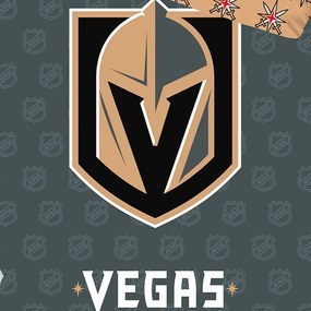 Hokejové posteľné obliečky NHL Vegas Golden Knights - motív Shields - 100% bavlna renforcé - 70 x 90 cm + 140 x 200 cm
