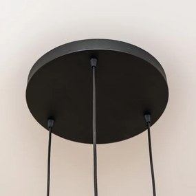 Luster na lanku SOLANO 3xE27/15W/230V čierna/zlatá