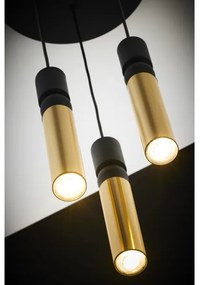 Jupiter 2016 - Luster na lanku ALAS 3xGU10/10W/230V zlatá/čierna