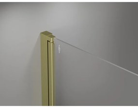 Mexen Mist-F Duo, skladací sprchový kút 85 x 110 cm, číre sklo, zlatý matný profil, 8A6-085L-110P-55-00