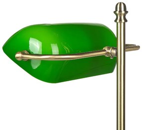 Kovová stolná lampa zelená/zlatá MARAVAL Beliani