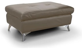 Kožený taburet SALERNO II 66x100 cm hnedá