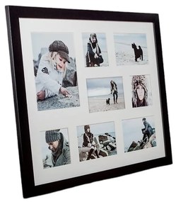 Čierny rámček na 8 fotografií Styler Narvik, 51 × 41 cm