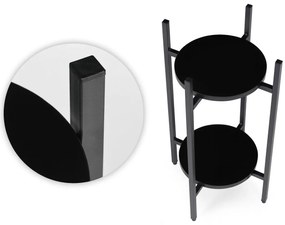 ModernHome Stojan na kvety - čierny ModernHome