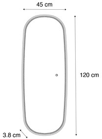 Moderné zrkadlo do kúpeľne čierne vrátane LED a dotykového stmievača - Geraldien