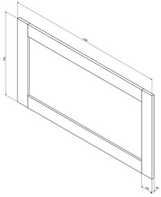 Sapho, BRAND zrkadlo 130x70x3cm, morený smrek, BA061S
