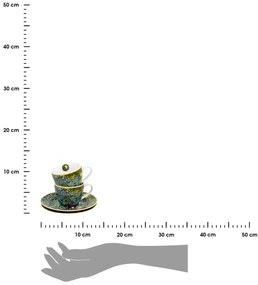 Porcelánová šálka s podšálkou Van Gogh Irises 90 ml sada 2ks