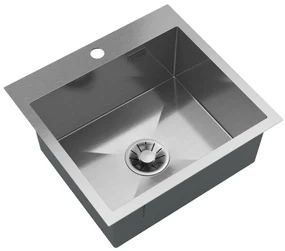 Gamma Gamma, 1-komorový oceľový drez 480x450x210 mm, brúsená oceľ, GMA-S4845-CH