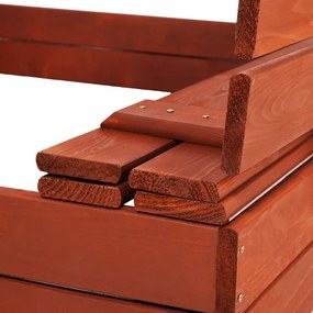 SPRINGOS Uzavreté pieskovisko s lavičkami 140x140 cm impregnované drevo,s netkanou textíliou a plachtou, gaštanovo hnedá SBP140SET05