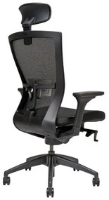 Kancelárska ergonomická stolička MERENS — látka, čierna / viac farieb Červená