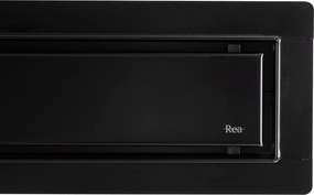Rea NEOX Superflow, odtokový sprchový žľab 90 cm, čierna matná, REA-G7808