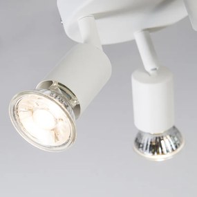 Moderné bodové svetlo biele naklápateľné okrúhle 3-svetlo - Jeany