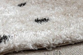 Koberec FLUFFY 2370 shaggy bodky - krém / antracit