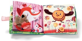 Lilliputiens - textilná knižka s prstovou bábkou - medvedík César