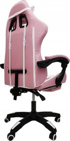 Herní židle s podnožkou KG104 růžová