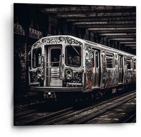 Sablio Obraz Městské metro s graffiti - 50x50 cm