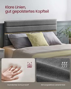 Manželská posteľ 140 cm RMB504G01 sivá