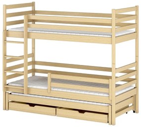 Poschodová posteľ Luk 80x160 cm borovica