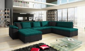 Rohová sedacia súprava Talia (tmavozelená tmavosivá)