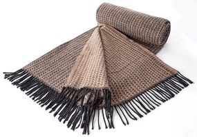 Pléd so strapcami IRMA hnedý 150 x 200 cm