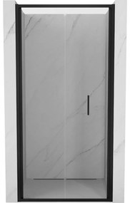 Mexen Exo, skladacie dvere do otvoru 100x200 cm, 6mm číre sklo, čierny profil, 816-100-000-70-00