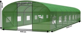Fóliovník s 8 segmentmi STRETCH 1000x400 cm zelený