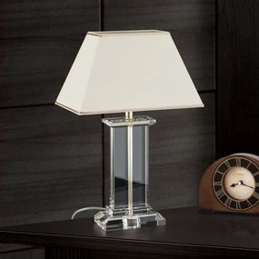 Orion LA 4-1202 - Krištáľová stolná lampa VERONIQUE 1xE27/60W/230V krémová/číra