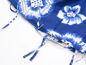 Bavlnené obliečky MODRÝ KVET modré Rozmer obliečky: 80 x 80 cm | 140 x 200 cm