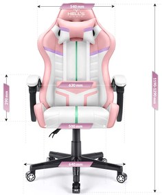 Hells Herná stolička Hell's Chair HC-1004 Pink Rainbow