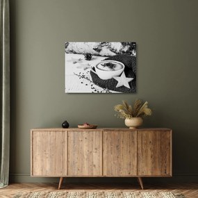 Sklenený obraz - Zimné cappuccino (70x50 cm)