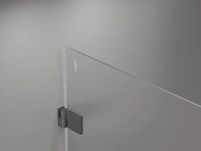 Mexen Lunar-B, výklopný sprchový kút ľavý 75 x 70 cm, 8mm číre sklo, grafitový profil, 832-075-070-95-00-L
