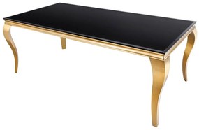 Dizajnový jedálenský stôl Rococo 180 cm čierny / zlatý