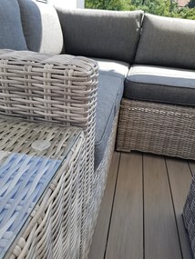 Deokork Ratanová variabilná zostava SEVILLA 2in1 (sivá)