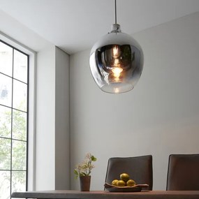 Endon 96442 - Luster na lanku PANTHER 1xE27/10W/230V lesklý chróm/dymová