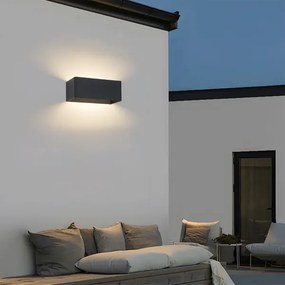 Brilagi - LED vonkajšie nástenné svietidlo DONNANI LED/7W/230V 20 cm čierne IP44