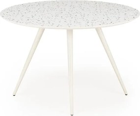 Jedálenský stôl Aramis 120 cm terrazzo biely