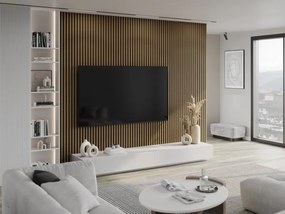 Mexen Lam-F, akustické stenové lamely 275 × 30 cm, plstený podklad 8 mm, technická dyha, teak zlatistý, S105-275307-3015-014